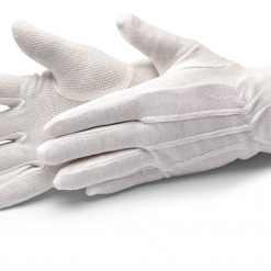 Cottonstar L/9,5" pamutkesztyű, pettyes tenyérrész, CAT1